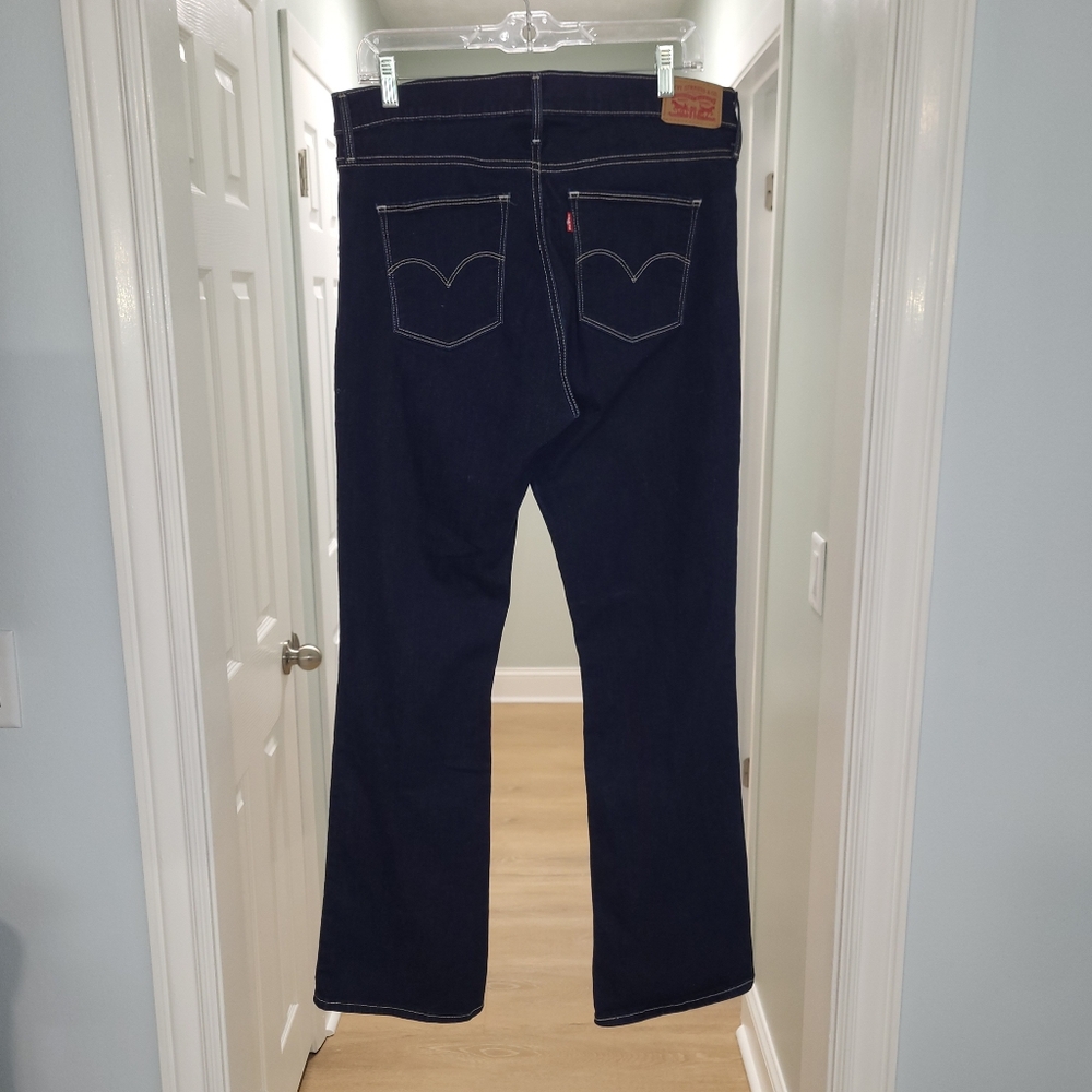 Levi's Dark Blue Slimming Boot Bootcut Jeans 33 16